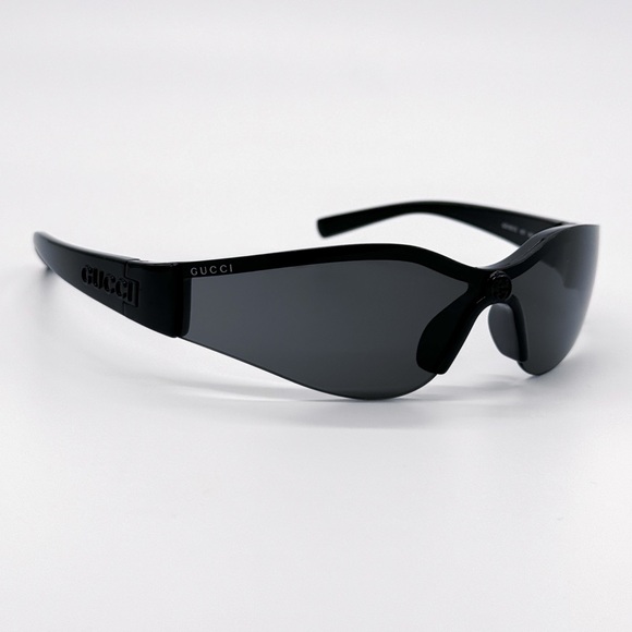 NEW GUCCI GG1651S 001 MASK HALF RIM BLACK WOMEN SUNGLASSES GUCCI - Picture 11 of 15